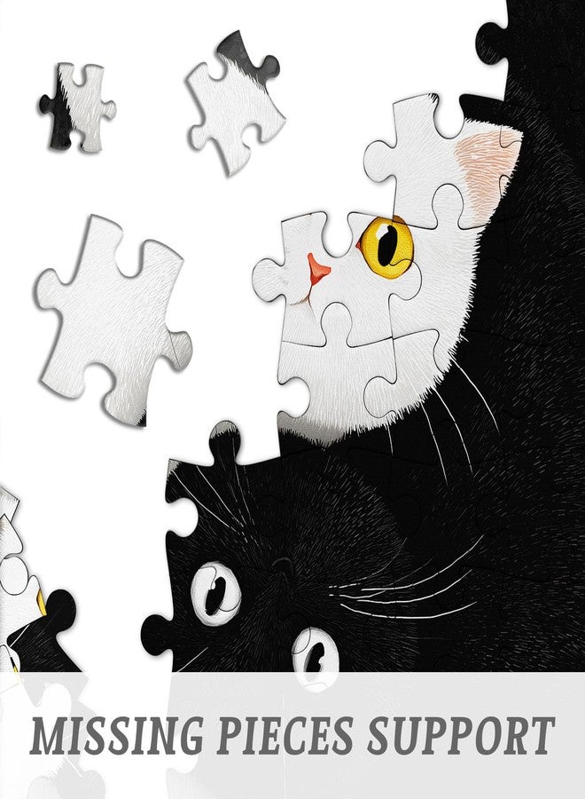 PICKFORU Cat Puzzles for Adults 1000 Pieces, PICKFORU Cute Kitten Puzzle in Circle, Difficult Funny Animal Art Theme as Home Decor - Image 4